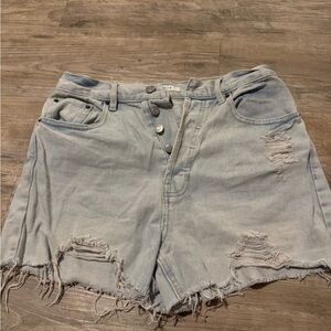 PacSun button fly jean shorts